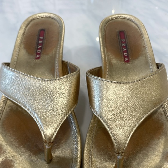 PRADA ESPADRILLE WEDGE SLIDES - Picture 6 of 8